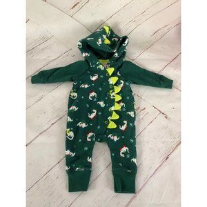 Baby nb newborn dinosaur xmas romper